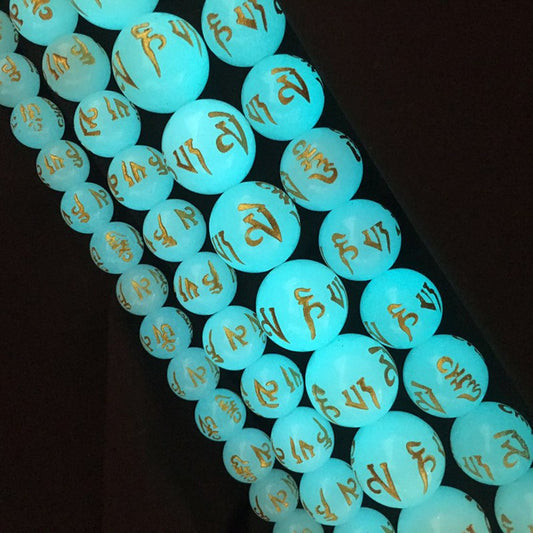 Tibetan Buddhism Six-syllable Mantra Luminous Beads Bracelet