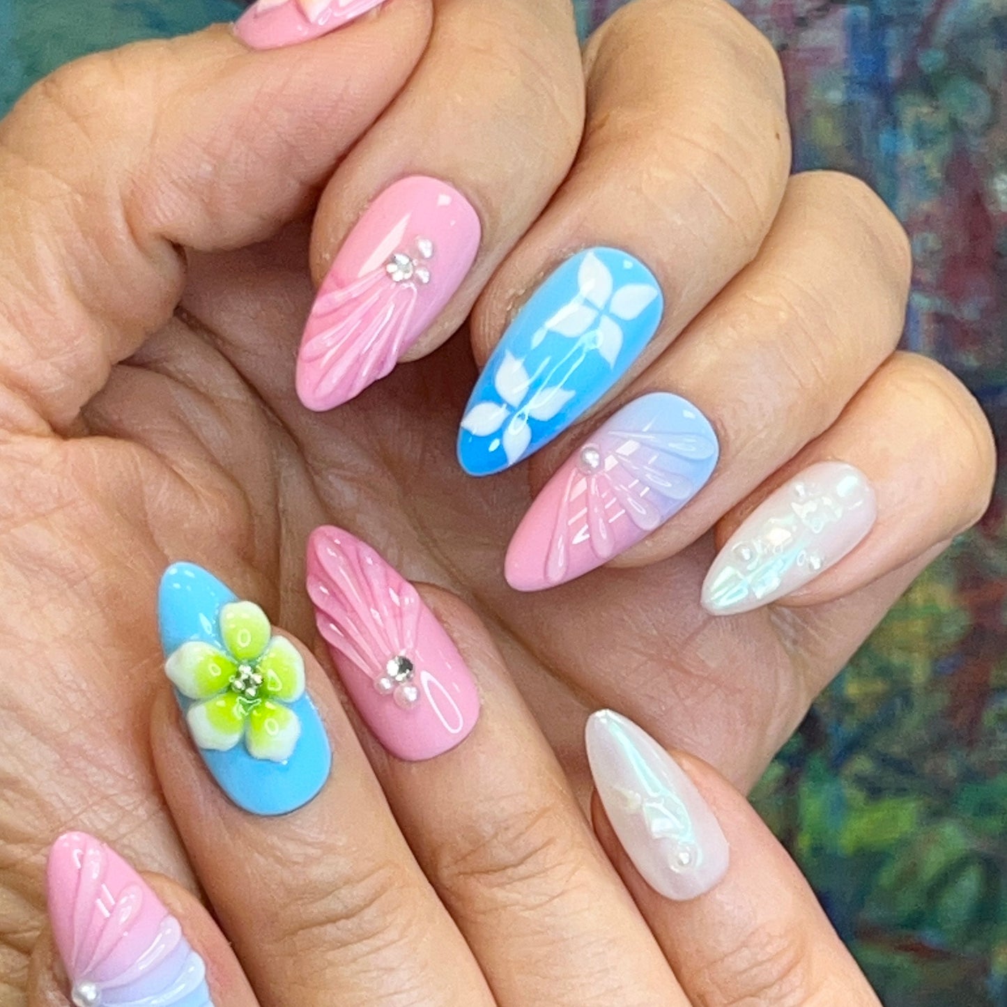 Tropical Breeze Gradient Nail Art Set