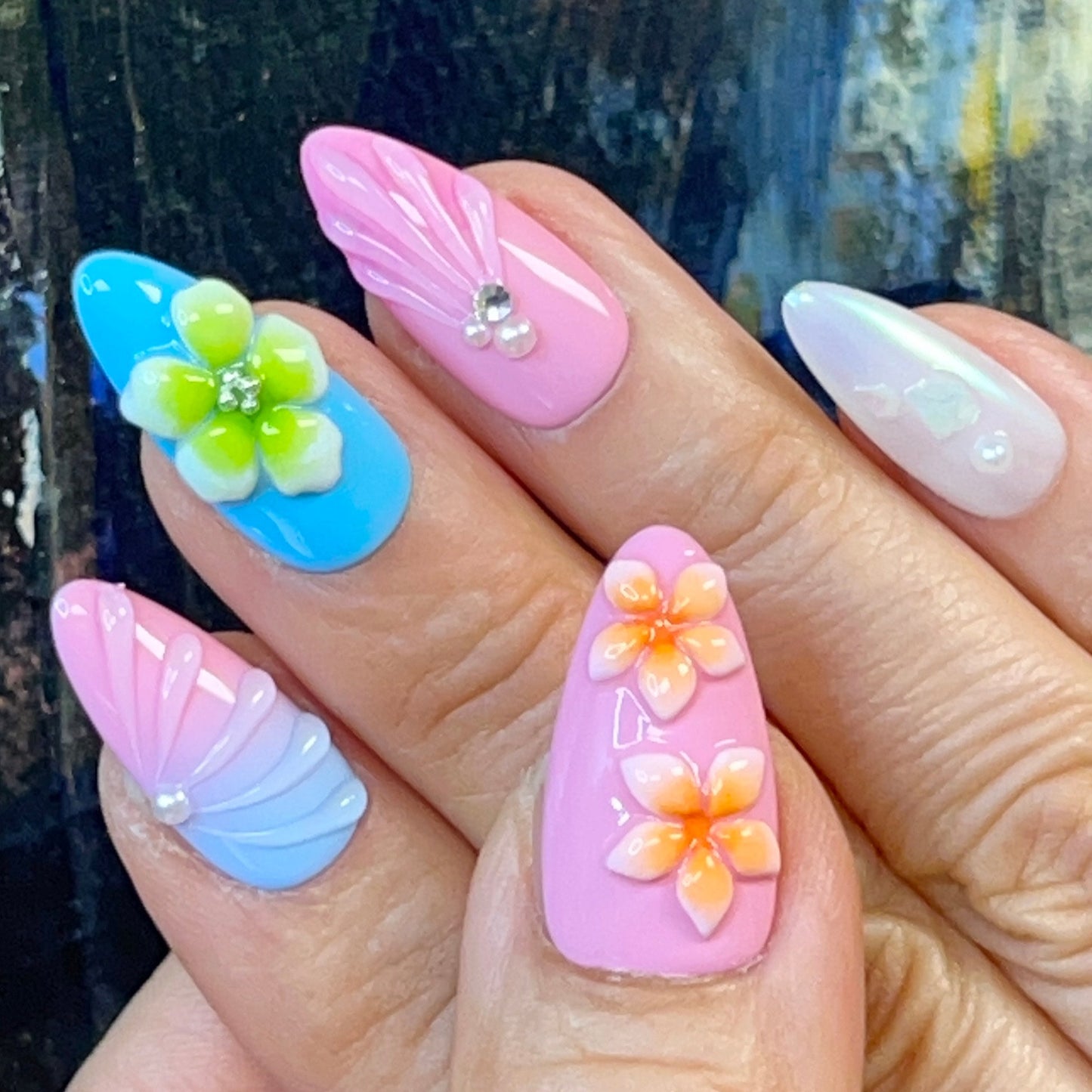 Tropical Breeze Gradient Nail Art Set