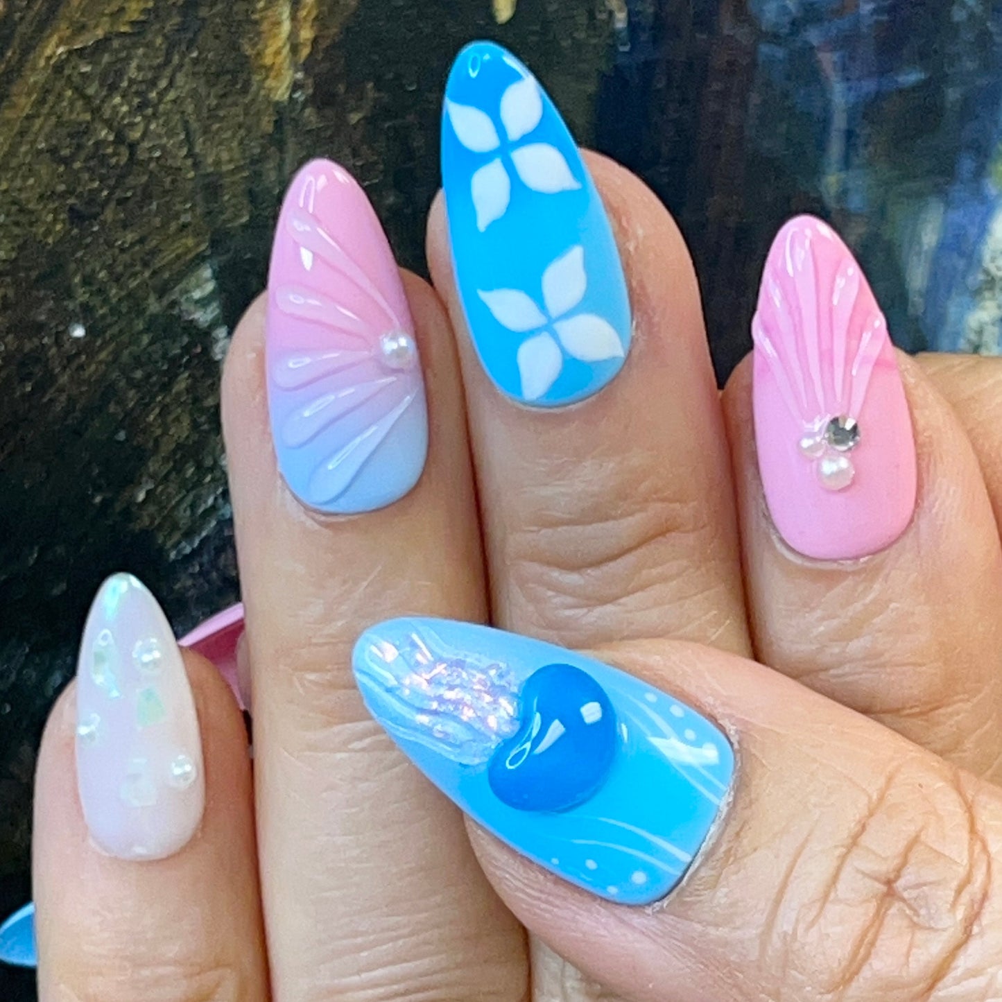 Tropical Breeze Gradient Nail Art Set