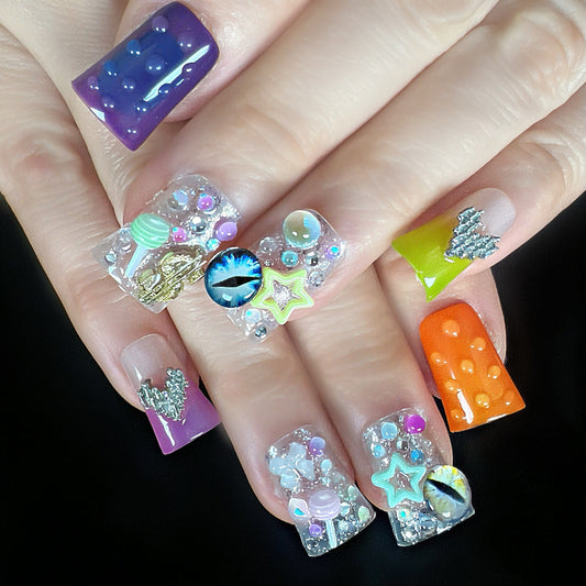 Kawaii Candy Galaxy Press-On Nails