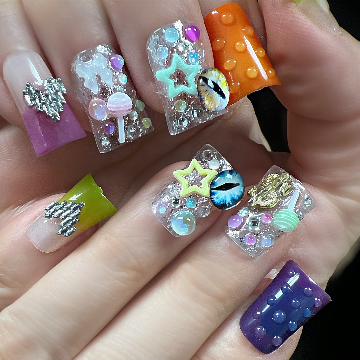Kawaii Candy Galaxy Press-On Nails